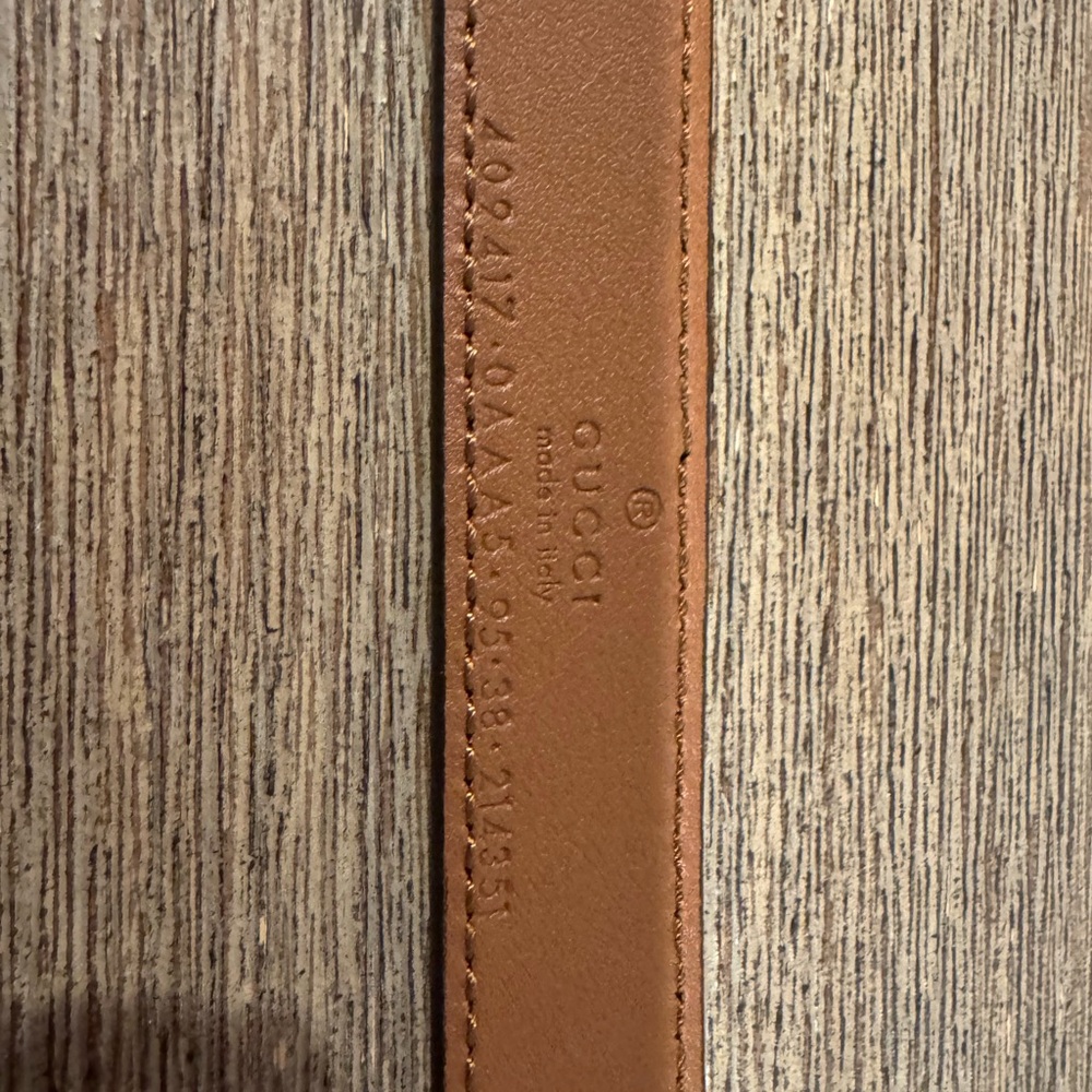 Gucci Brown Leather Belt with Gold Buckle - Picture 7 of 7